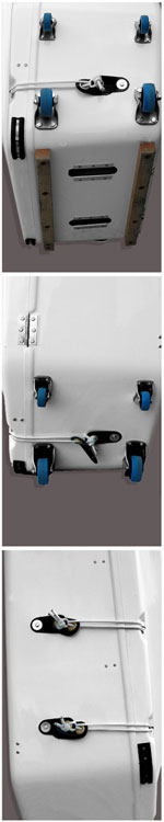 Alan Stevenson Cases_Bass Case_Runner Wheel and Catch Details